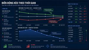 Biểu đồ minh họa biến động tỷ lệ kèo theo thời gian