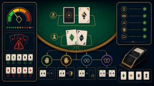 Minh họa luật Blackjack, cách tính điểm và các lựa chọn cơ bản